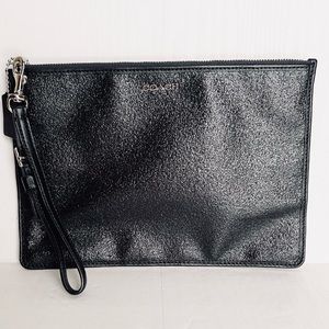 Coach Sparkle Wristlet Black Shimmer